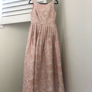 Adrianne Papell ball gown pink & white